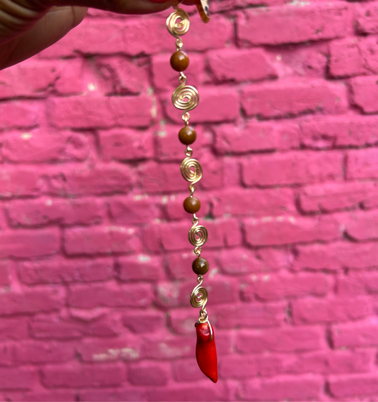 Coral Kiss Hair charm