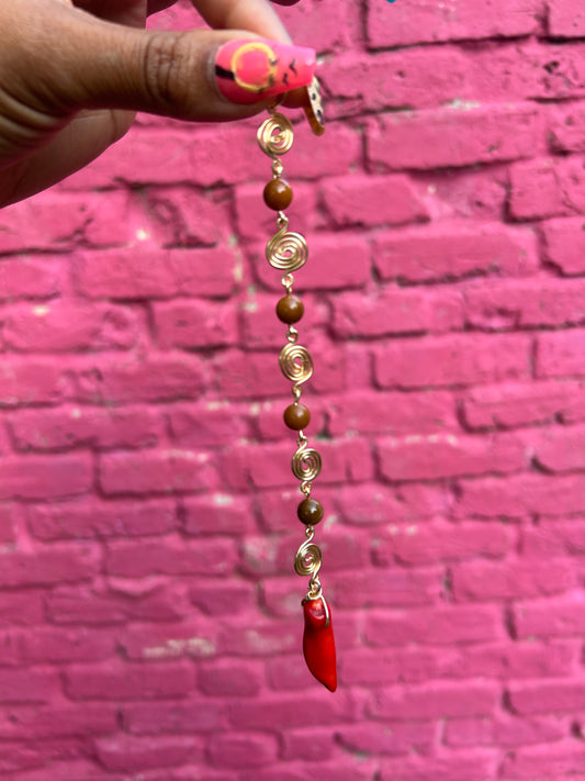 Coral Kiss Hair charm